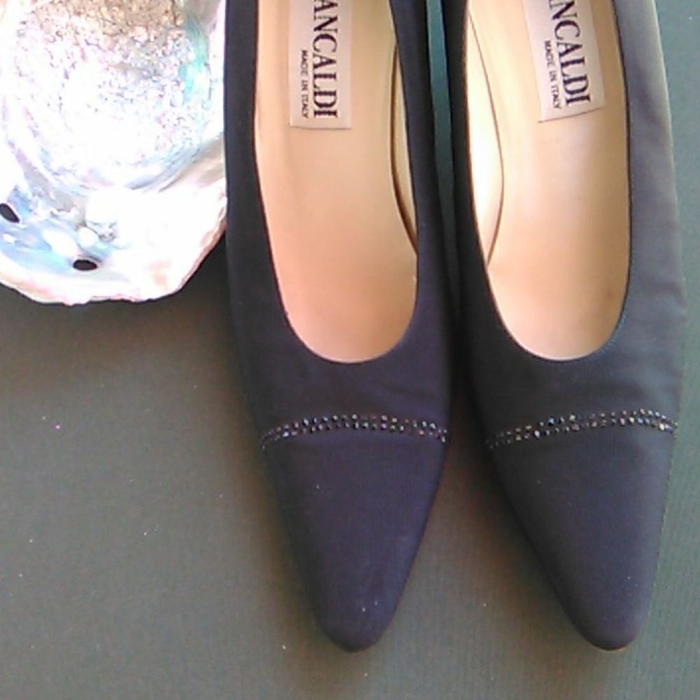 Pancaldi Black Fabric Heels